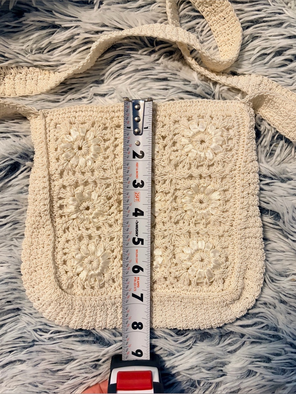 Boho Crochet Shoulder Bag - Picture 7 of 9